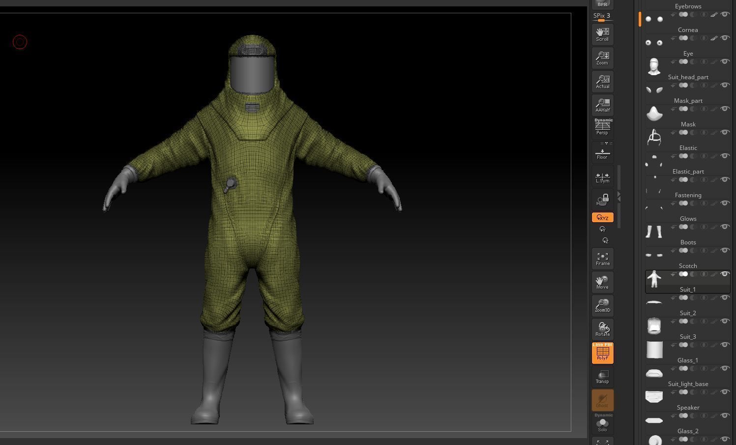 Biohazard protection suit 3D model_8