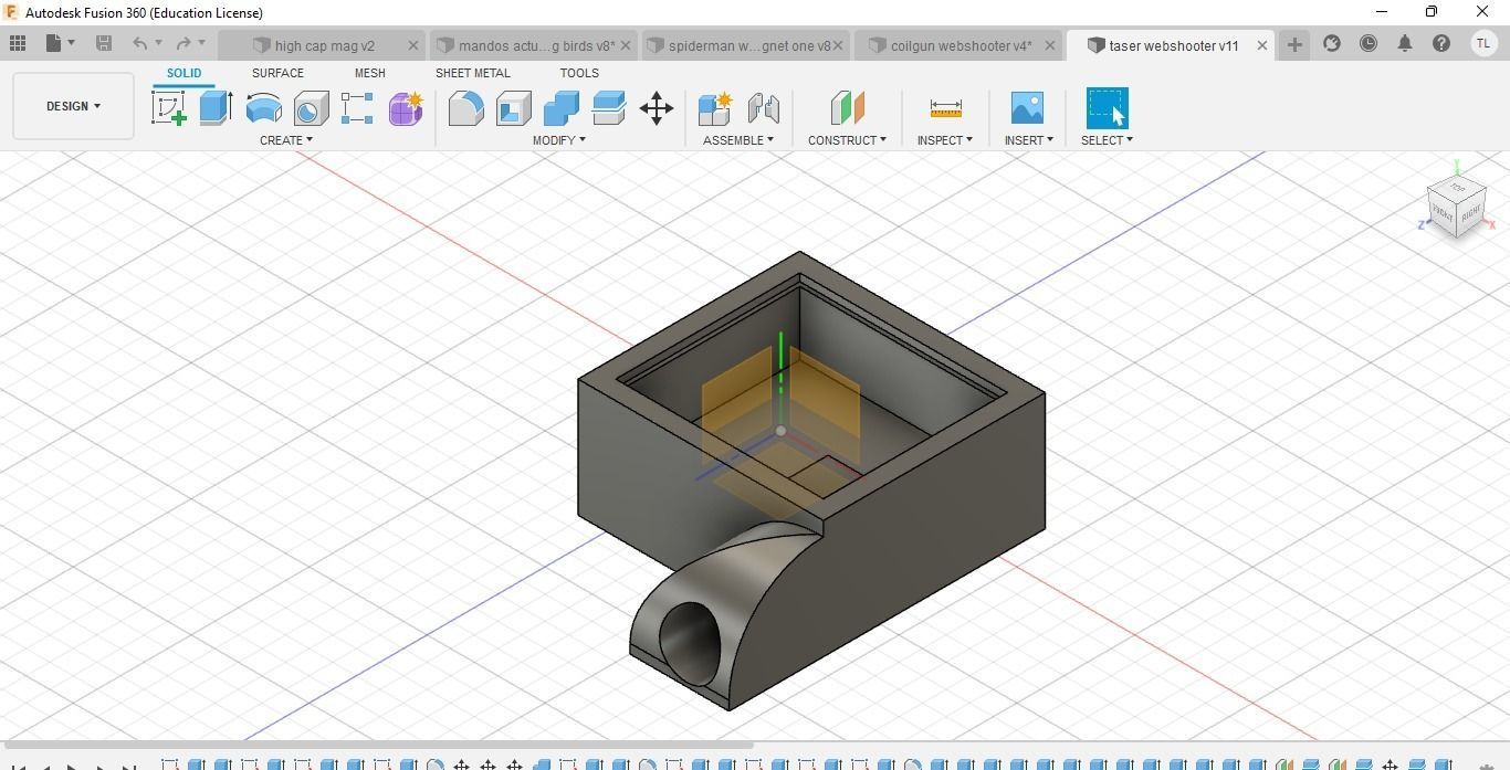 Taser webshooter for 3d printing  3D print model_3