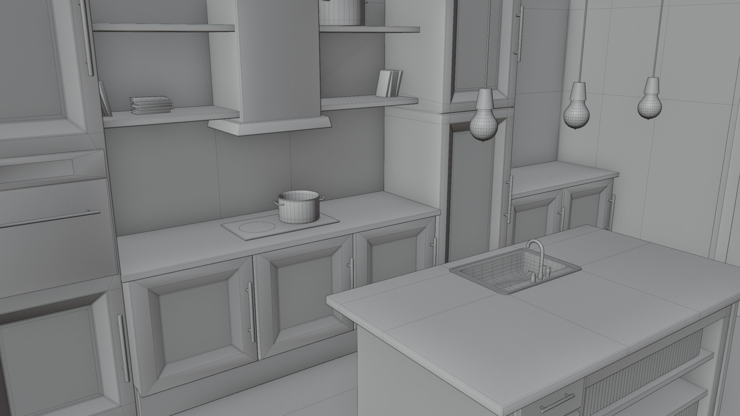 Modern Kitchen 3D Model 3D model_7