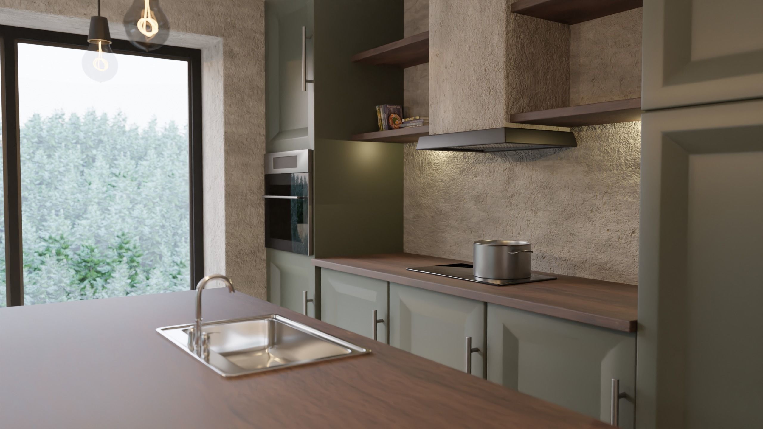 Modern Kitchen 3D Model 3D model_4