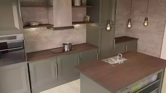 Modern Kitchen 3D Model