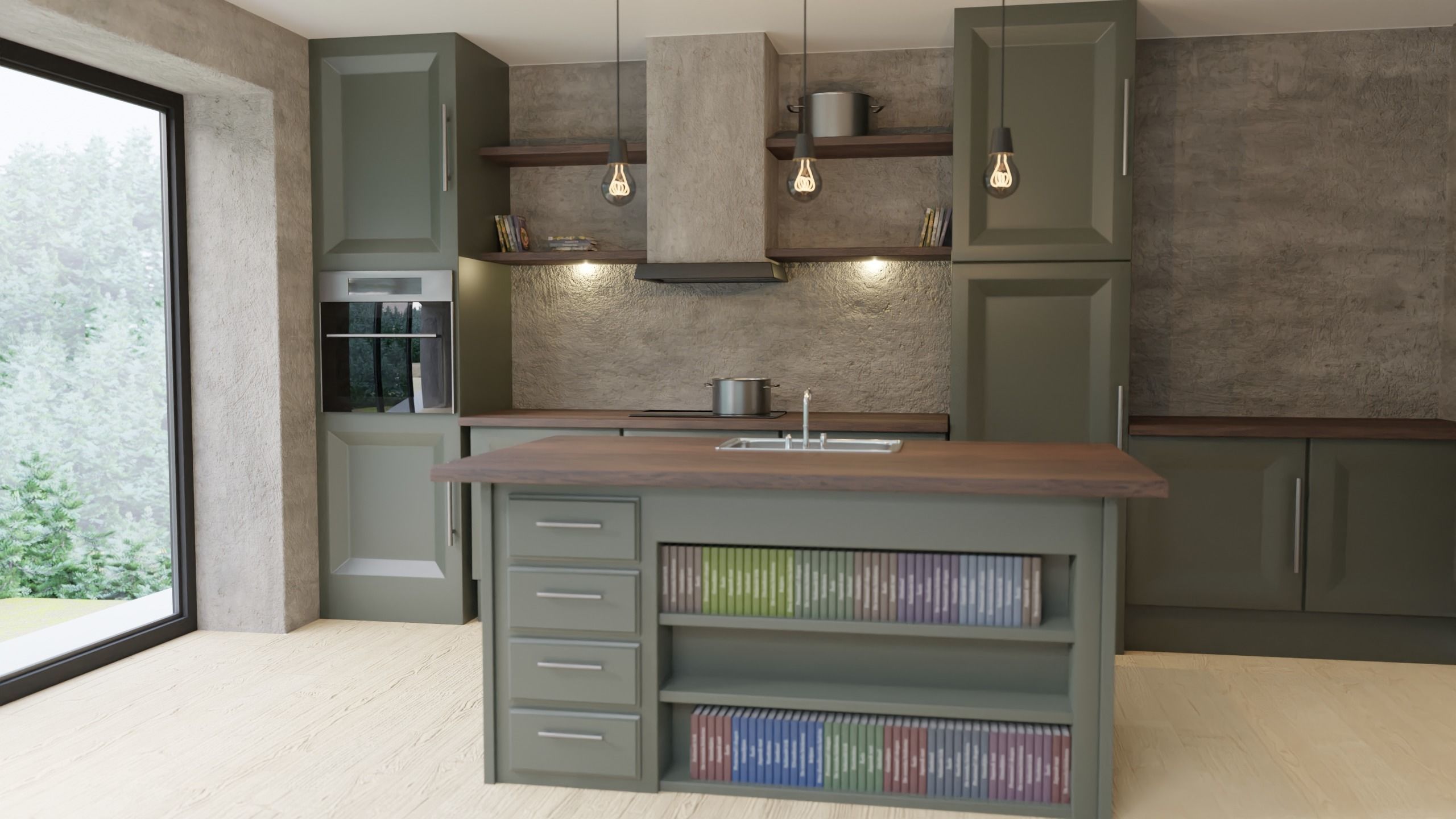 Modern Kitchen 3D Model 3D model_2