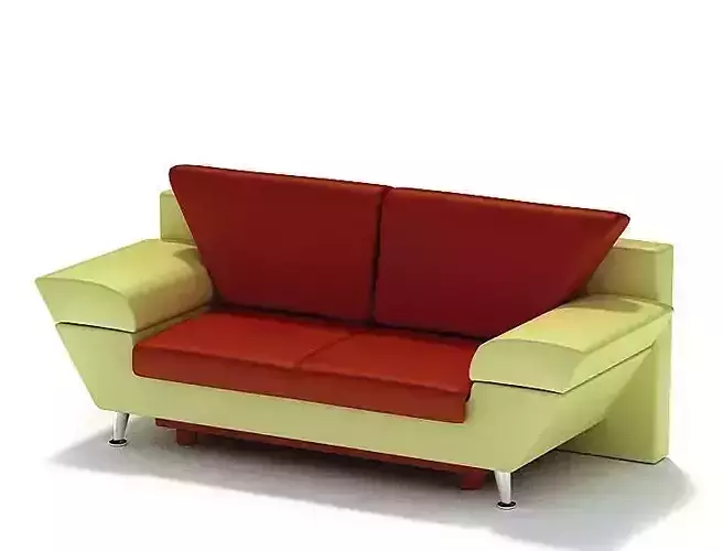 Red And Cream Couch