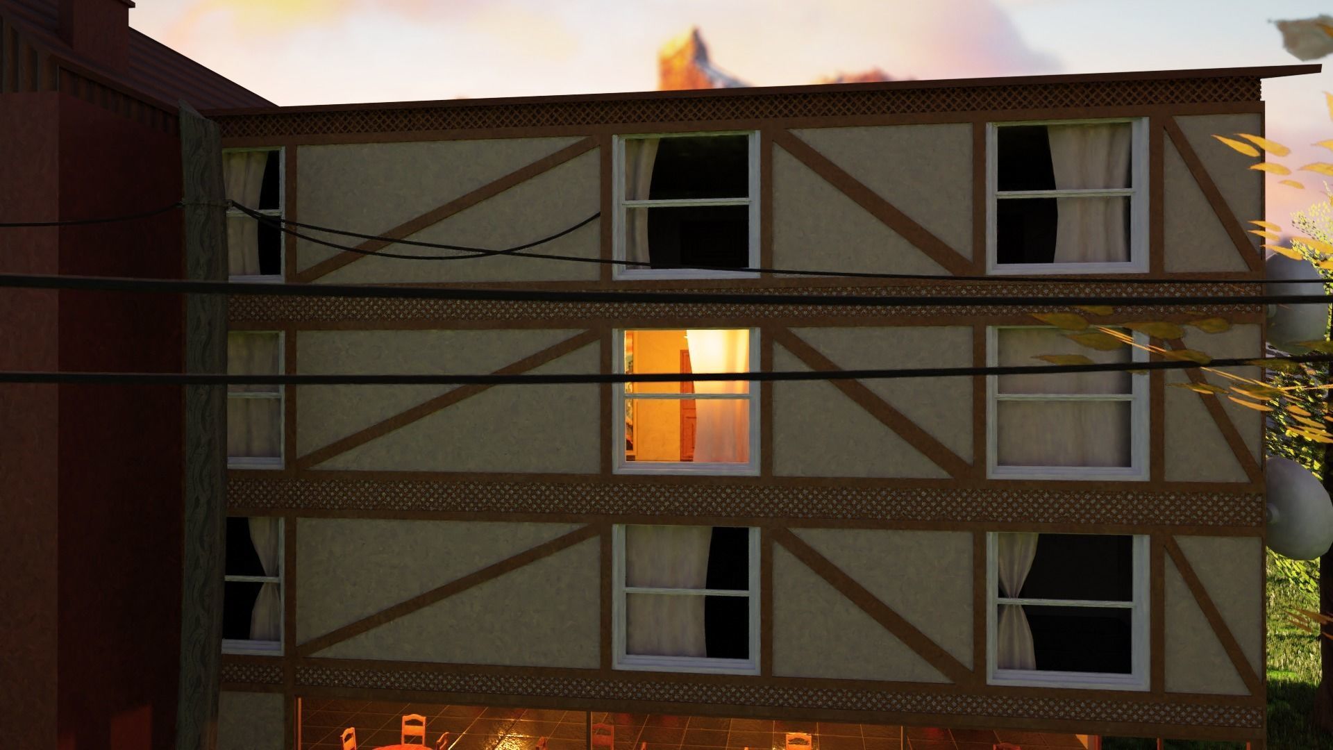 Hotel in Patagonia Low-poly 3D model_5