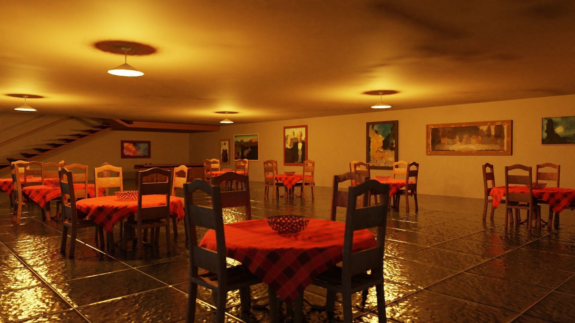 Hotel in Patagonia Low-poly 3D model_4