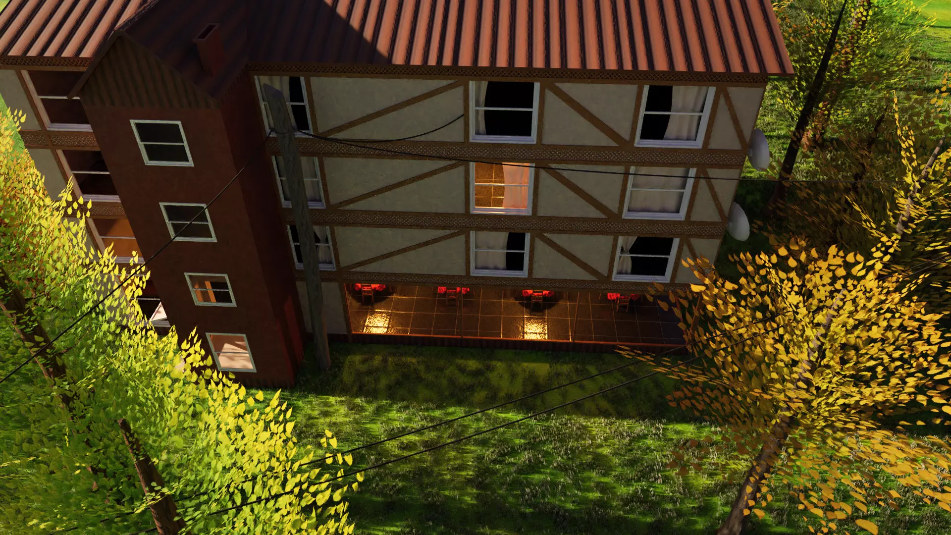 Hotel in Patagonia Low-poly 3D model_0