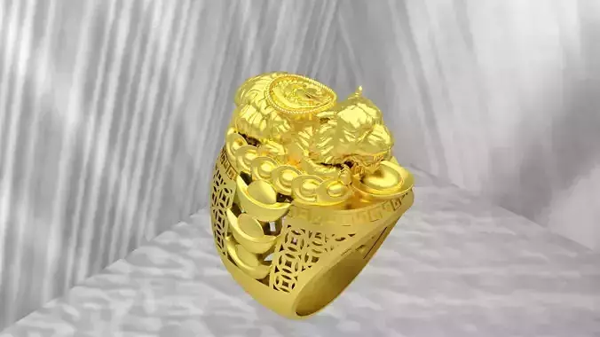 Rings Tiger  3D print model