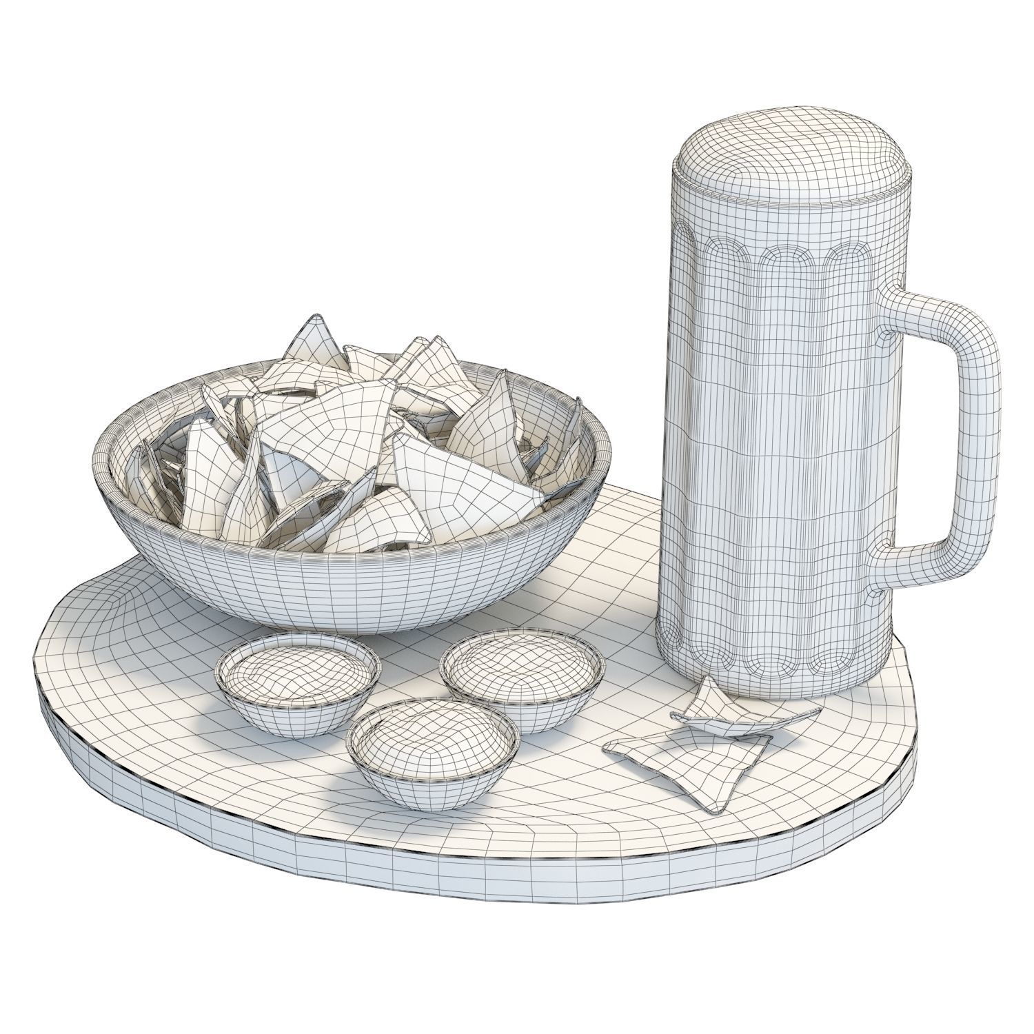 Food Set 09 - Chips and Beer 3D model_6