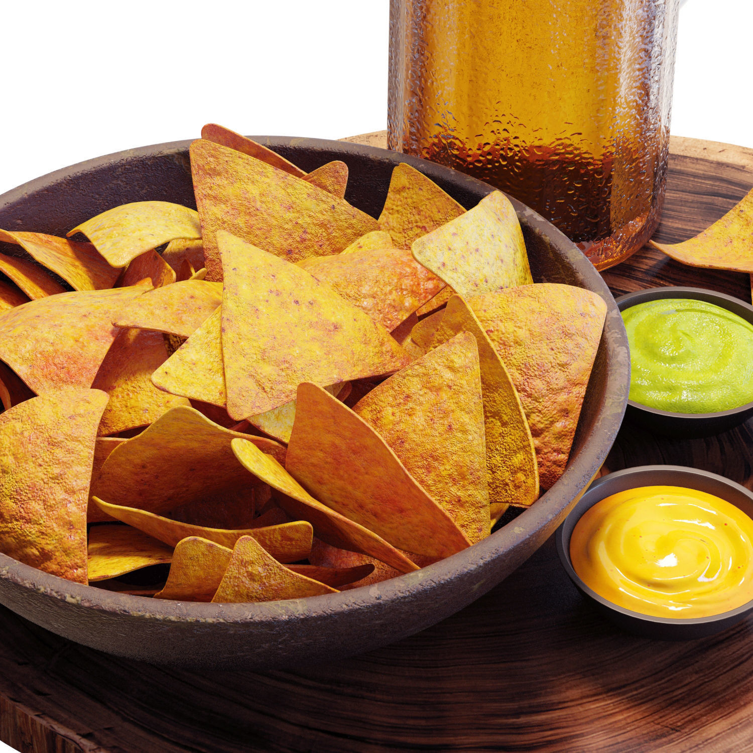 Food Set 09 - Chips and Beer 3D model_3