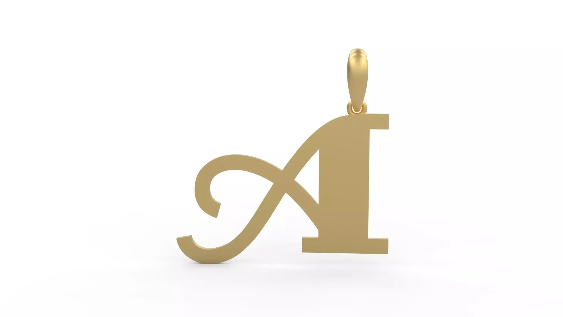 Initial Letters Pendant FansyPants A 3D print model_0