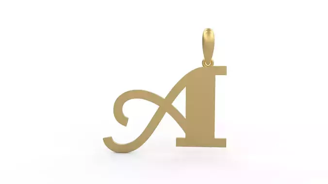 Initial Letters Pendant FansyPants A 3D print model