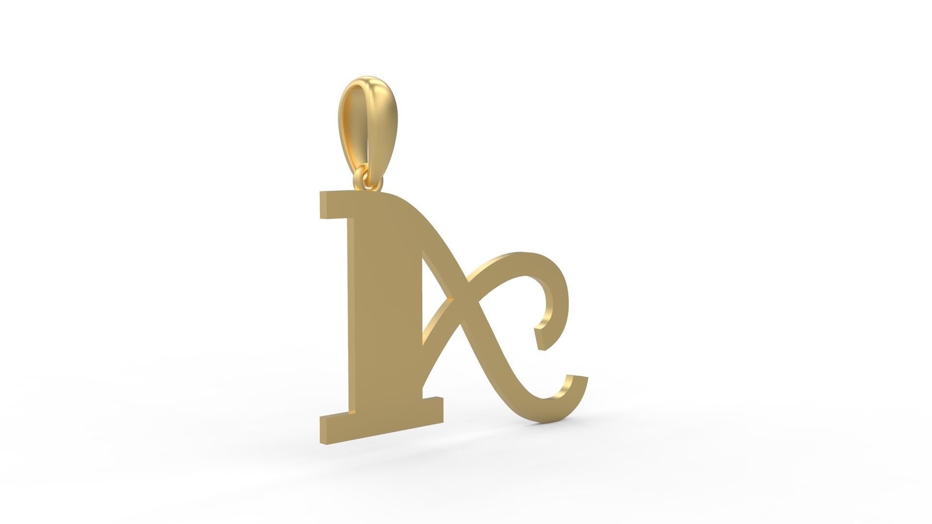 Initial Letters Pendant FansyPants A 3D print model_3