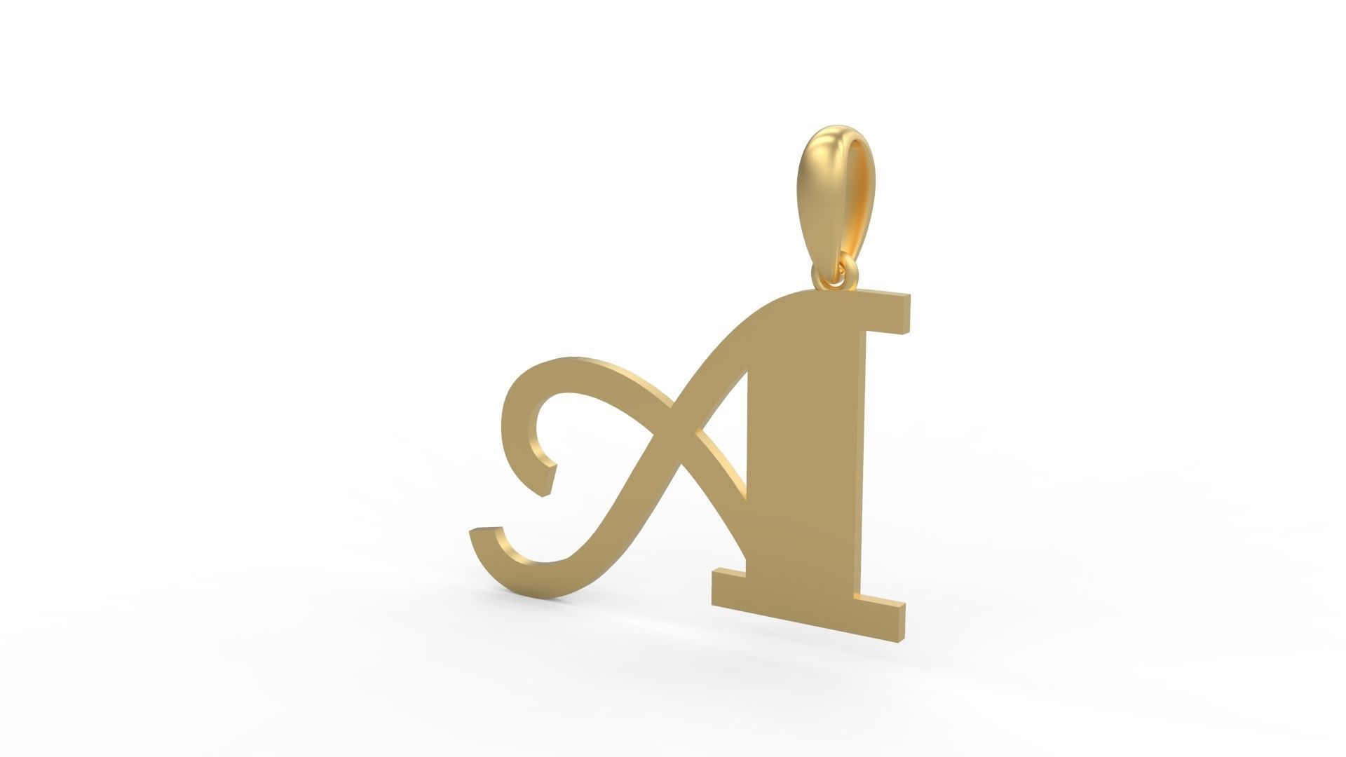 Initial Letters Pendant FansyPants A 3D print model_1