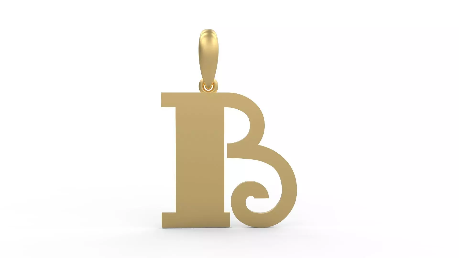 Initial Letters Pendant FansyPants B 3D print model_0