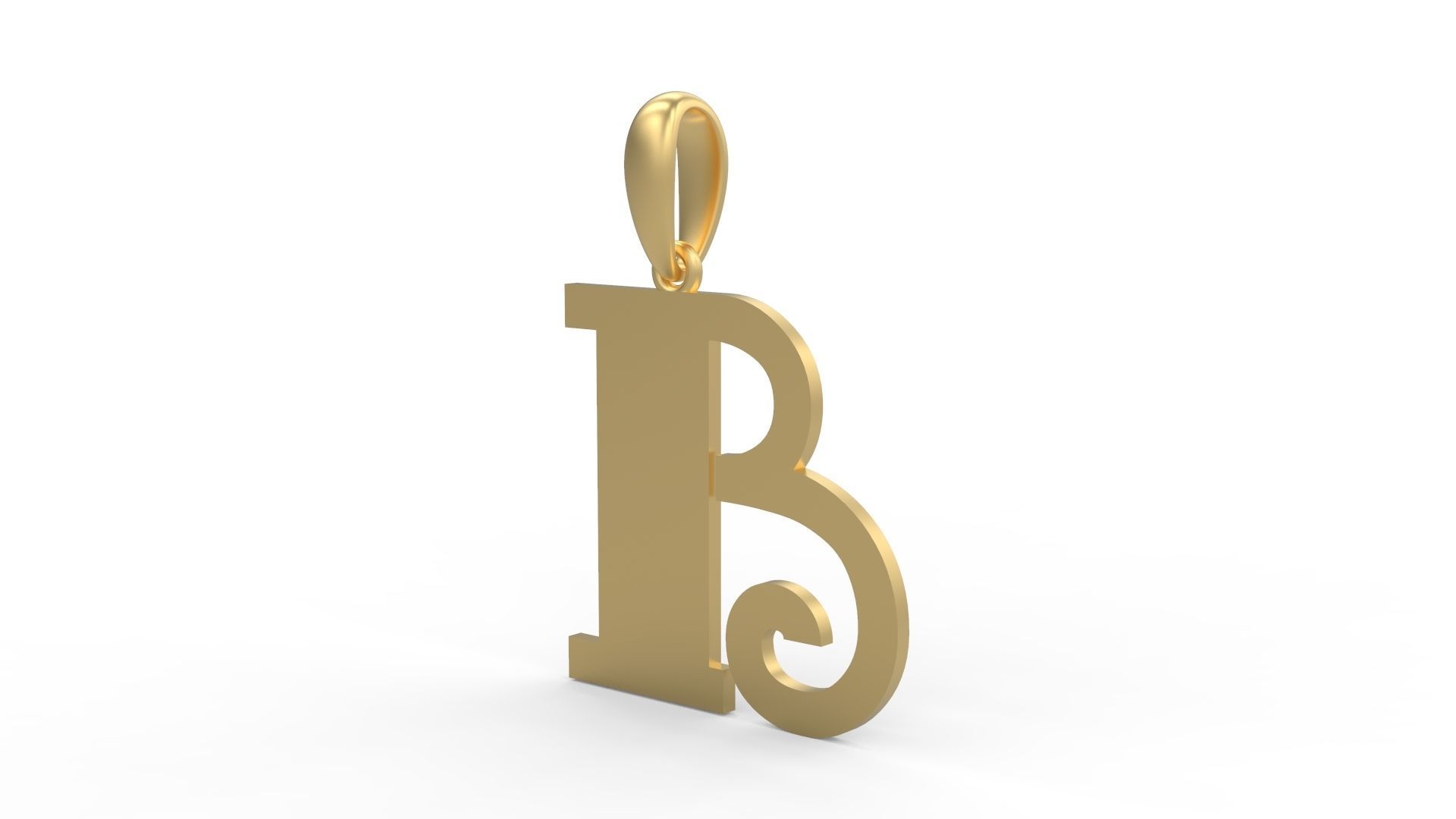 Initial Letters Pendant FansyPants B 3D print model_1