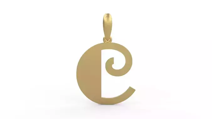 Initial Letters Pendant FansyPants C 3D print model