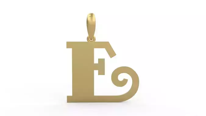 Initial Letters Pendant FansyPants E 3D print model
