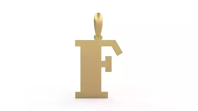 Initial Letters Pendant FansyPants F 3D print model