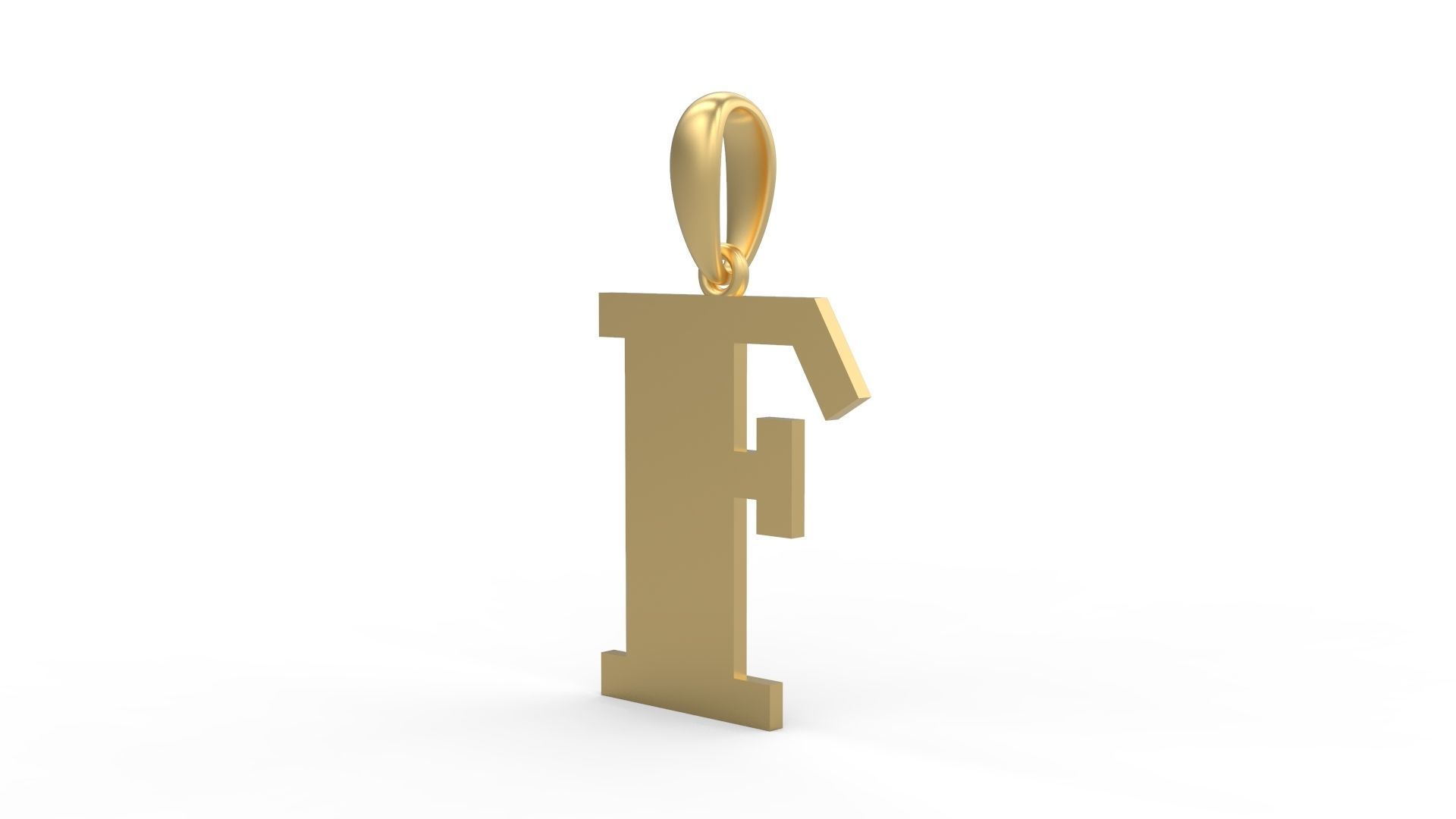 Initial Letters Pendant FansyPants F 3D print model_1