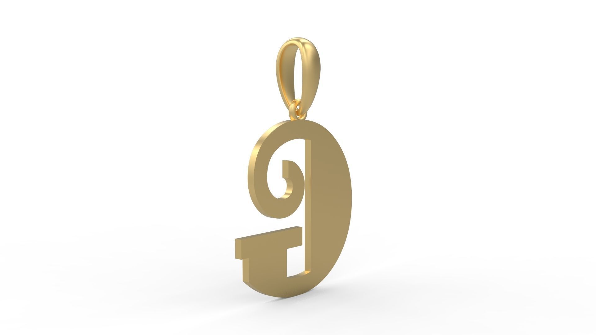Initial Letters Pendant FansyPants G 3D print model_3