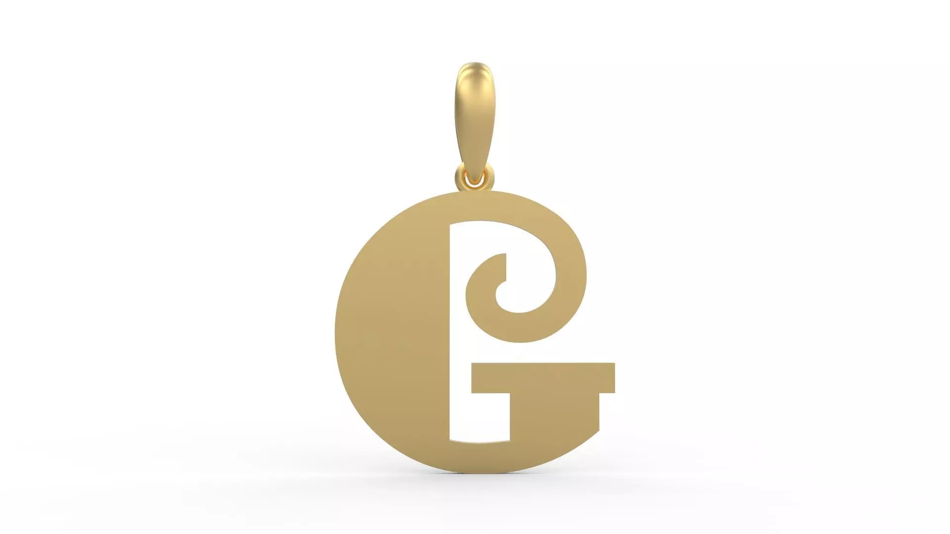 Initial Letters Pendant FansyPants G 3D print model_0