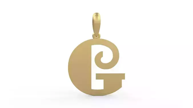 Initial Letters Pendant FansyPants G 3D print model