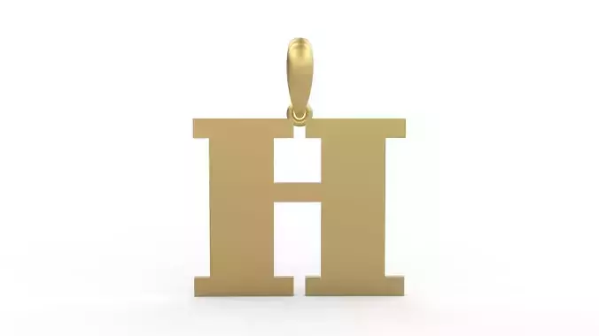 Initial Letters Pendant FansyPants H 3D print model