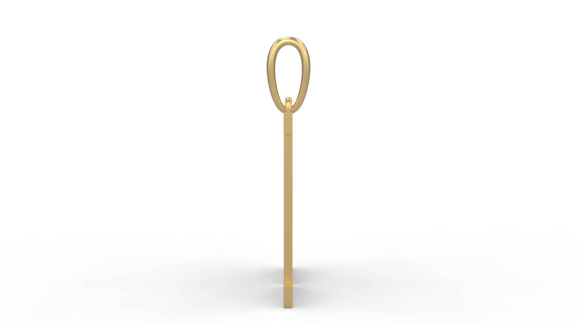 Initial Letters Pendant FansyPants H 3D print model_2