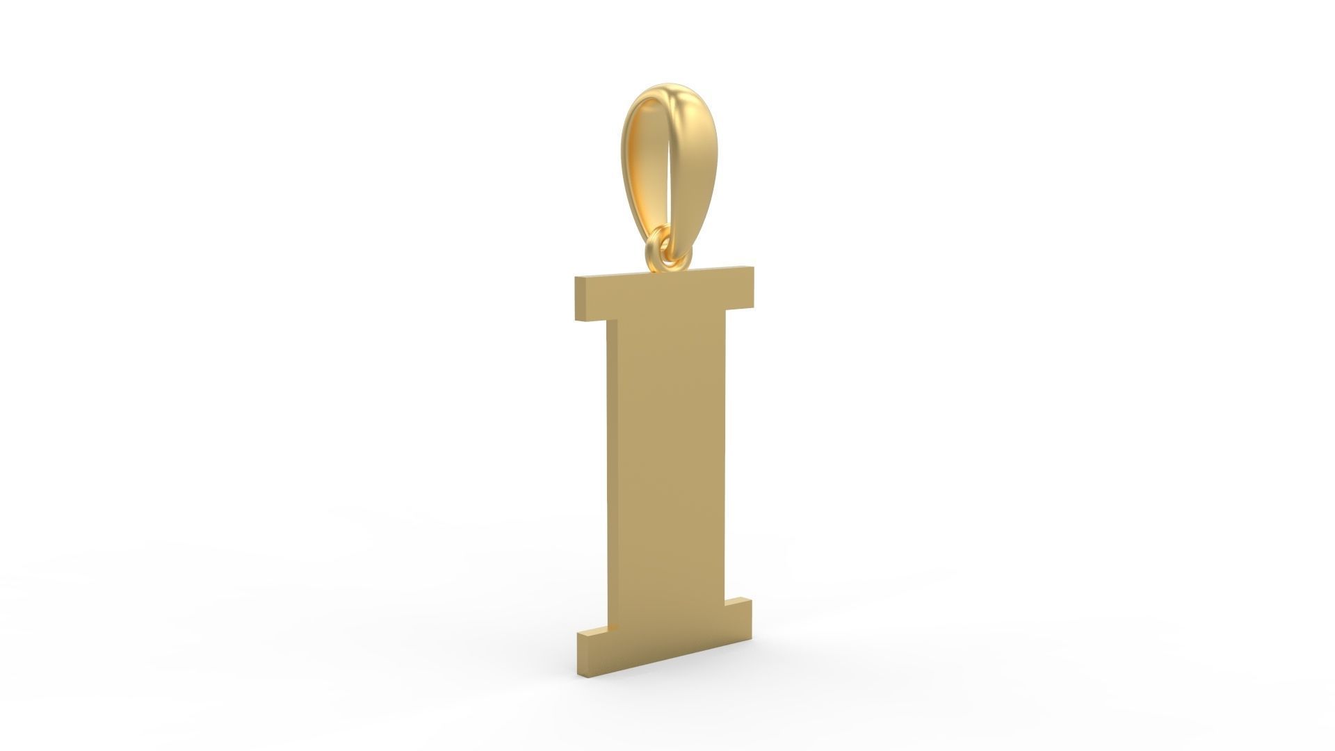 Initial Letters Pendant FansyPants I 3D print model_3