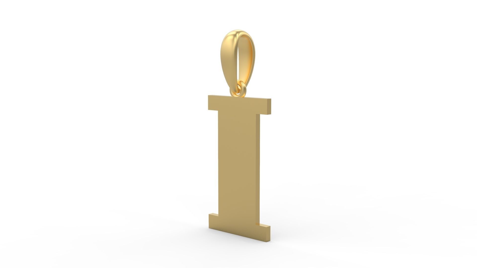 Initial Letters Pendant FansyPants I 3D print model_1