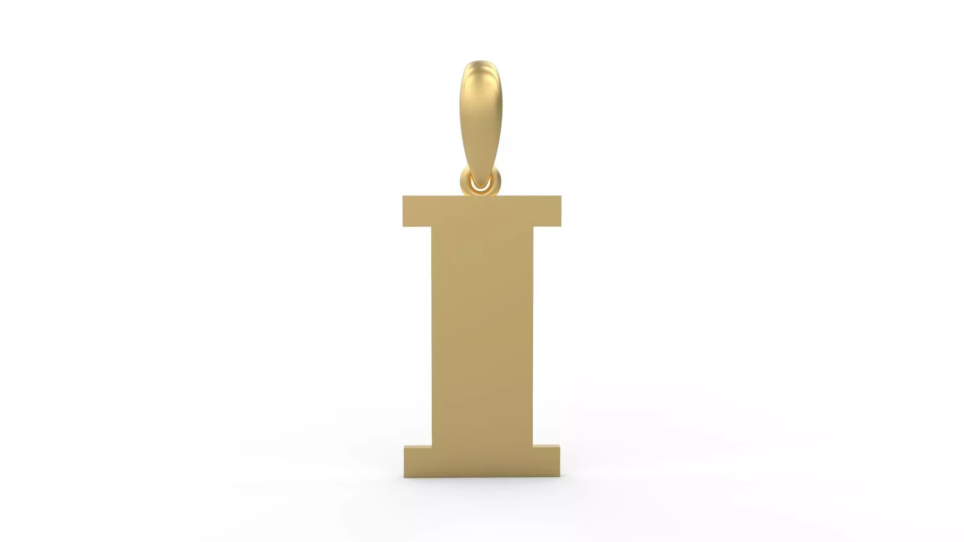 Initial Letters Pendant FansyPants I 3D print model_0