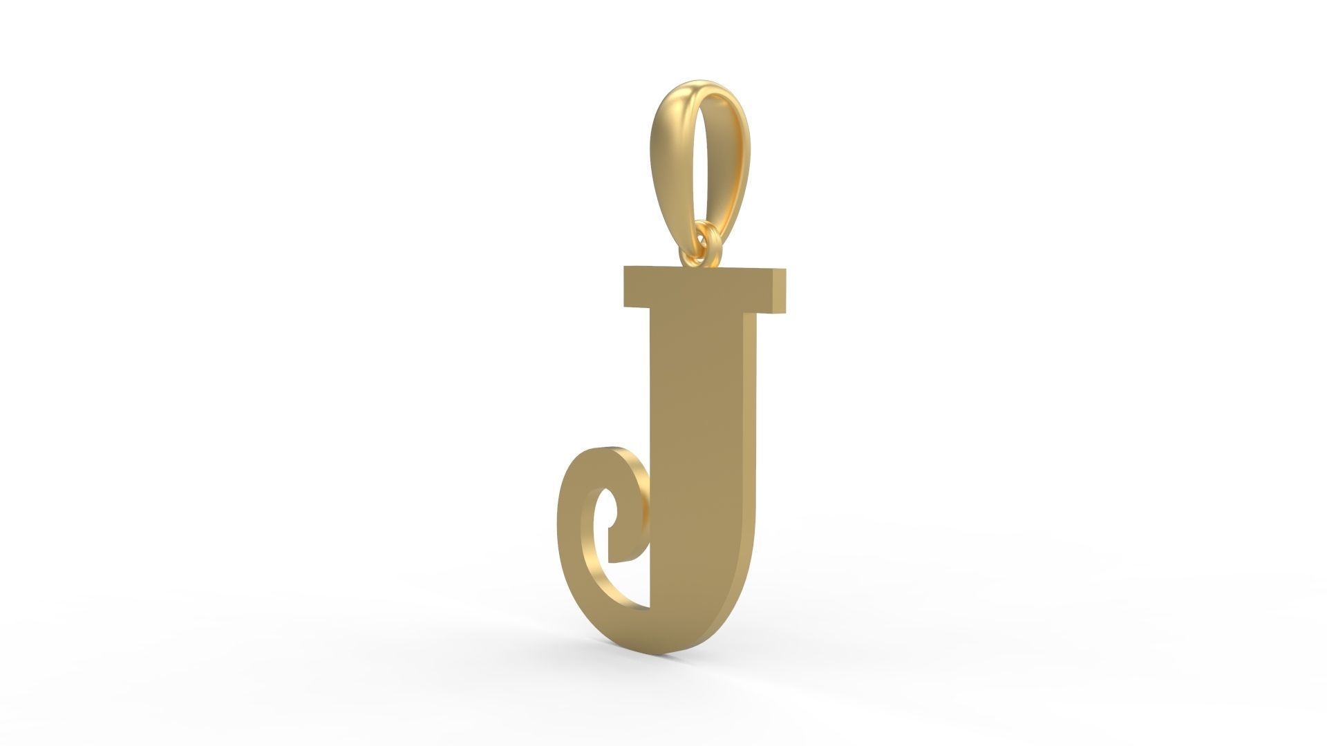 Initial Letters Pendant FansyPants J 3D print model_1