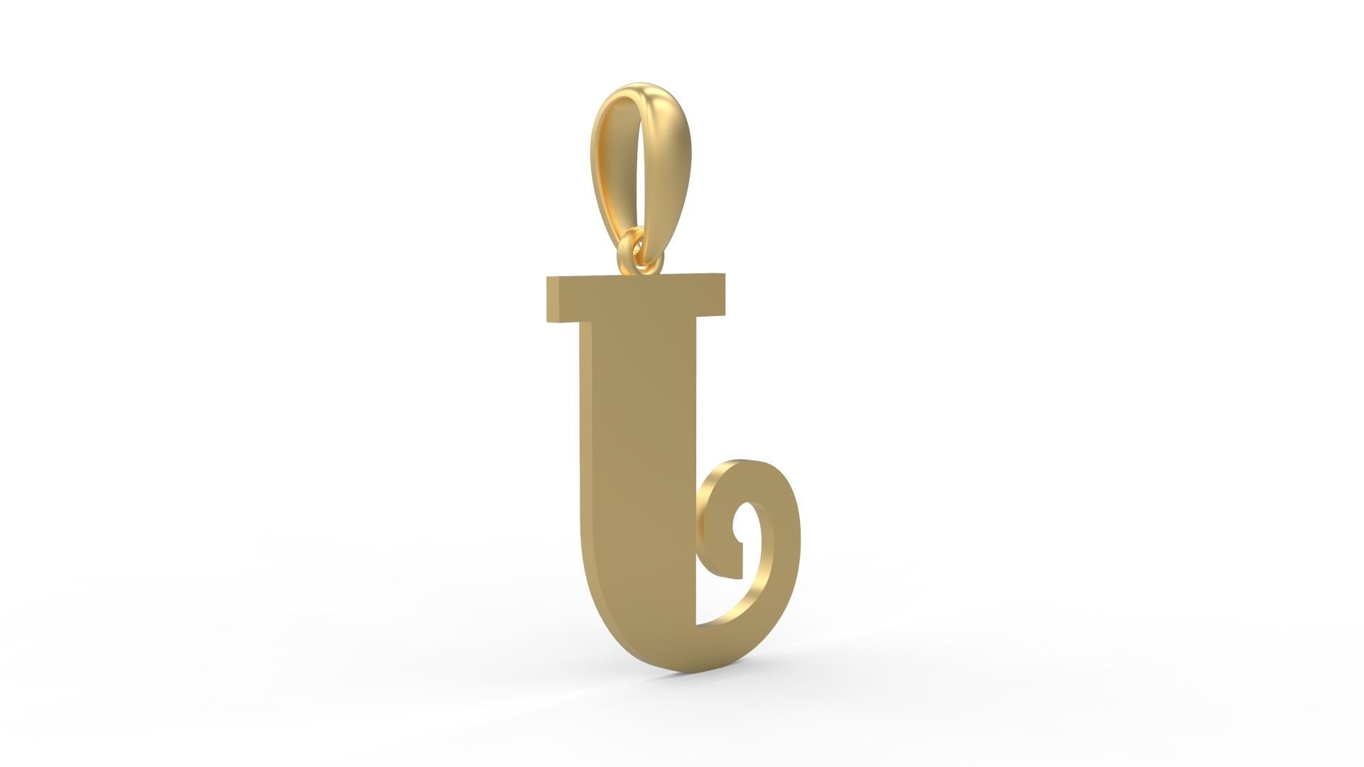 Initial Letters Pendant FansyPants J 3D print model_3