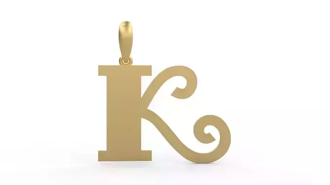 Initial Letters Pendant FansyPants K 3D print model