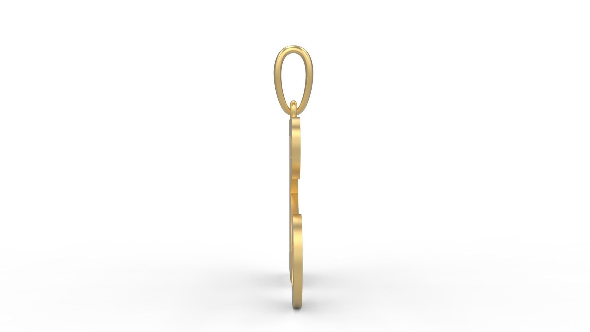 Initial Letters Pendant FansyPants K 3D print model_2