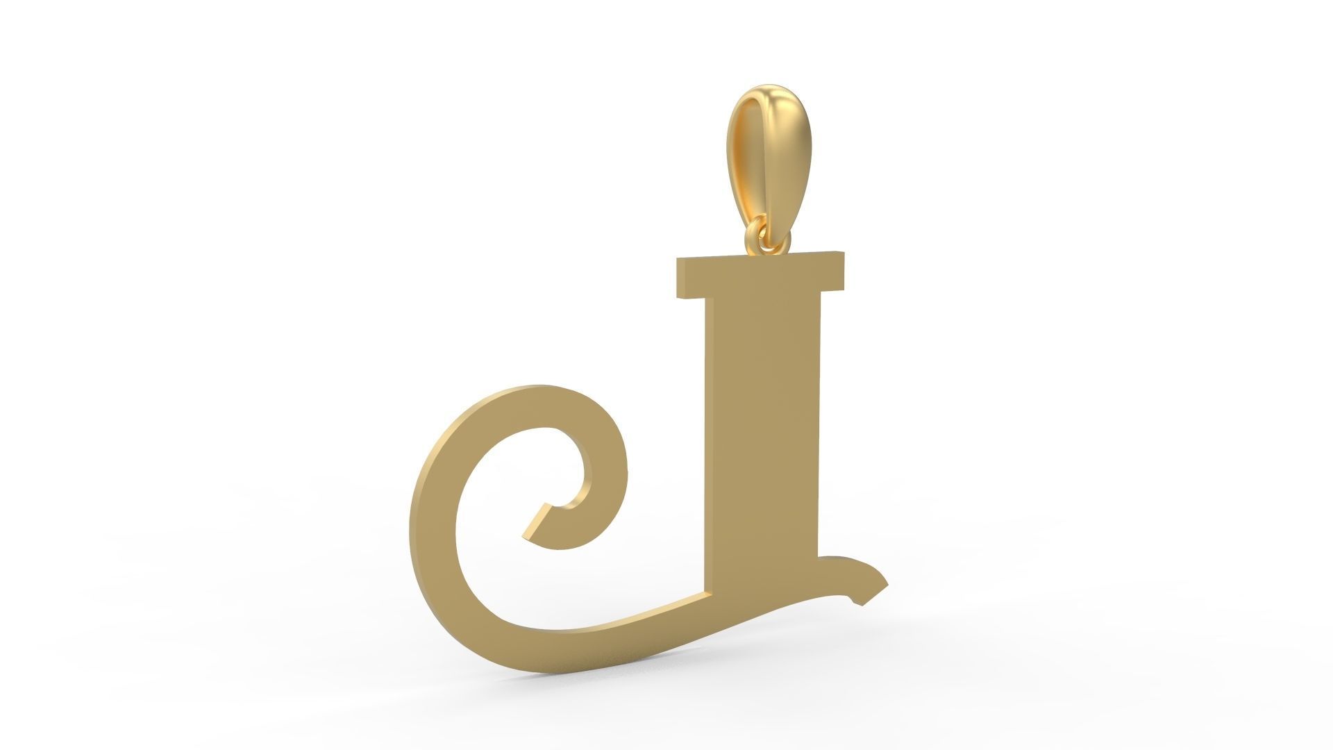 Initial Letters Pendant FansyPants L 3D print model_3