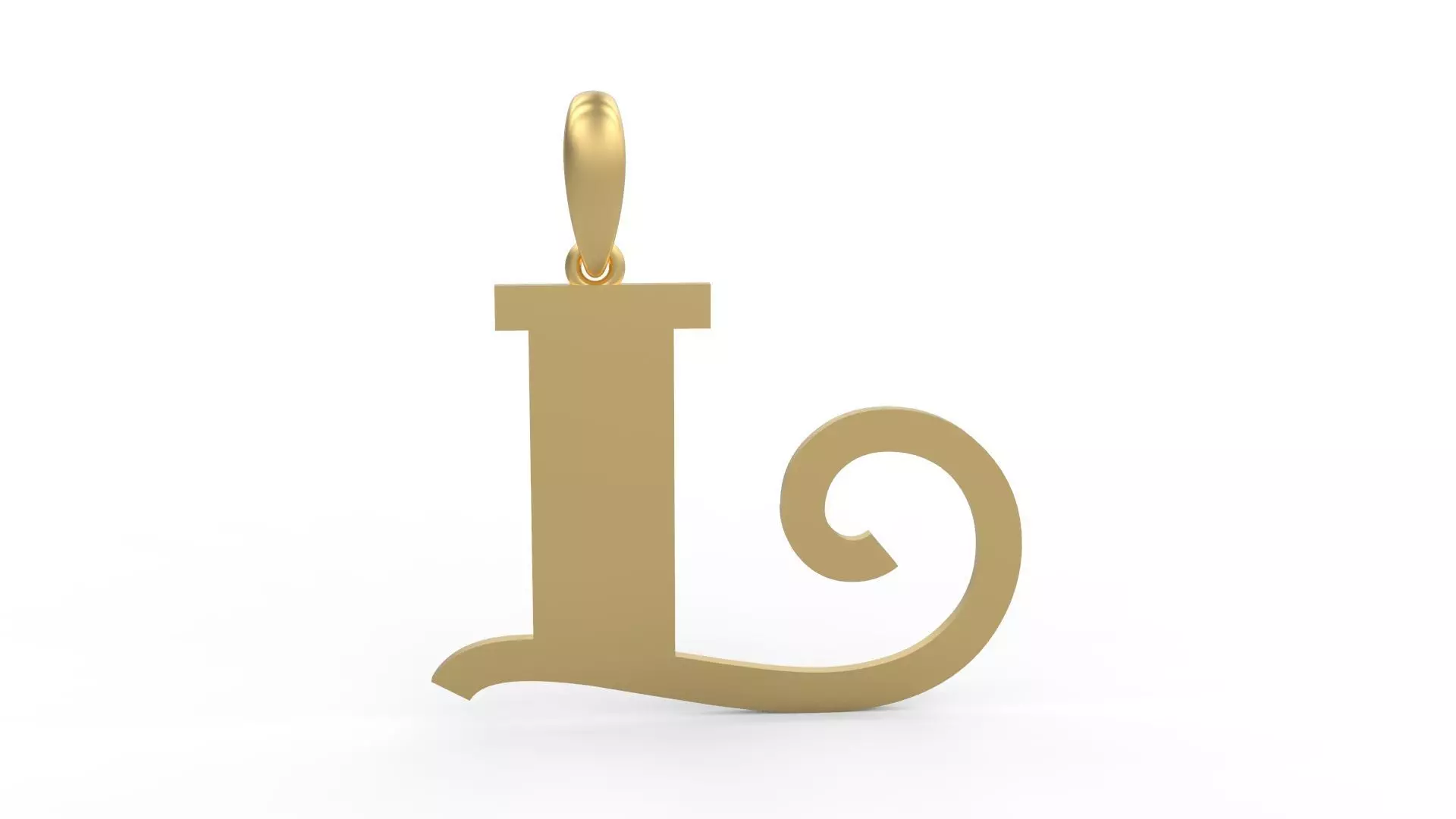 Initial Letters Pendant FansyPants L 3D print model_0