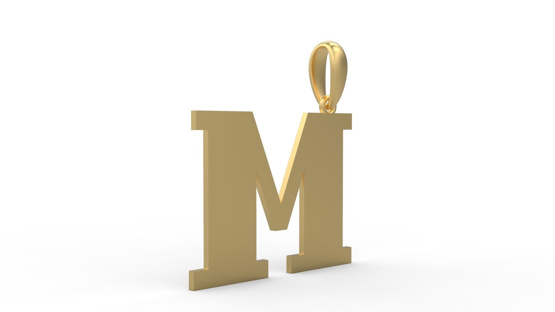 Initial Letters Pendant FansyPants M 3D print model_3