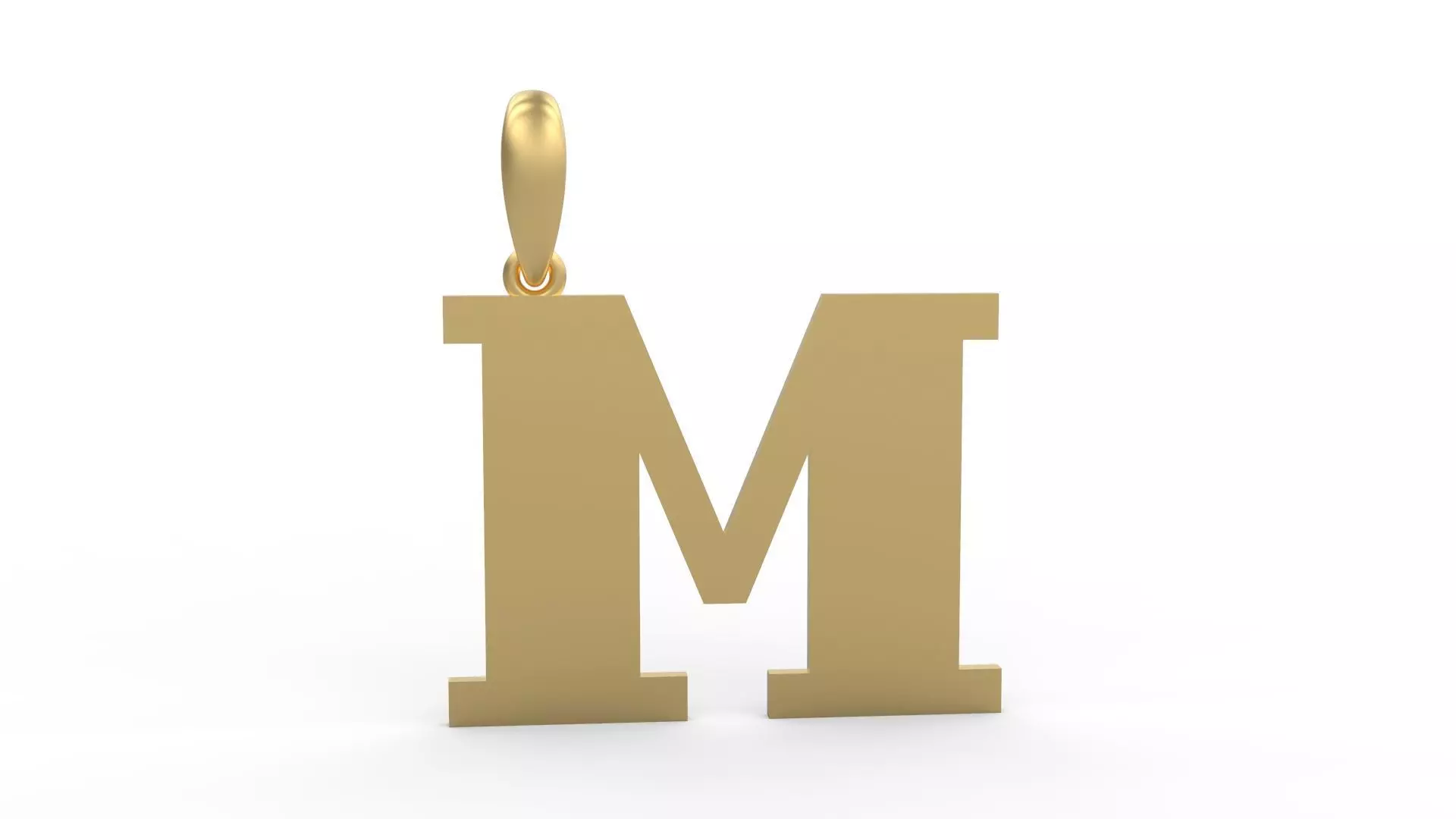 Initial Letters Pendant FansyPants M 3D print model_0