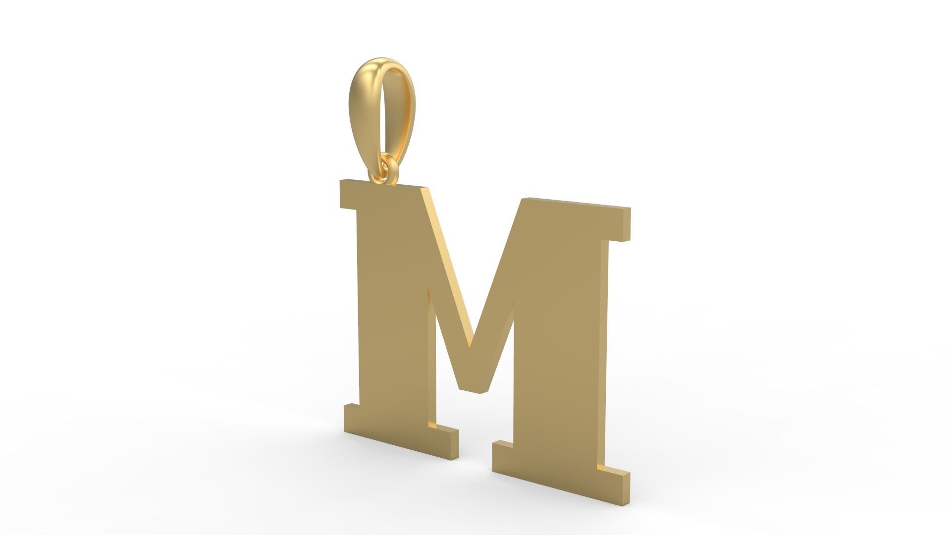 Initial Letters Pendant FansyPants M 3D print model_1