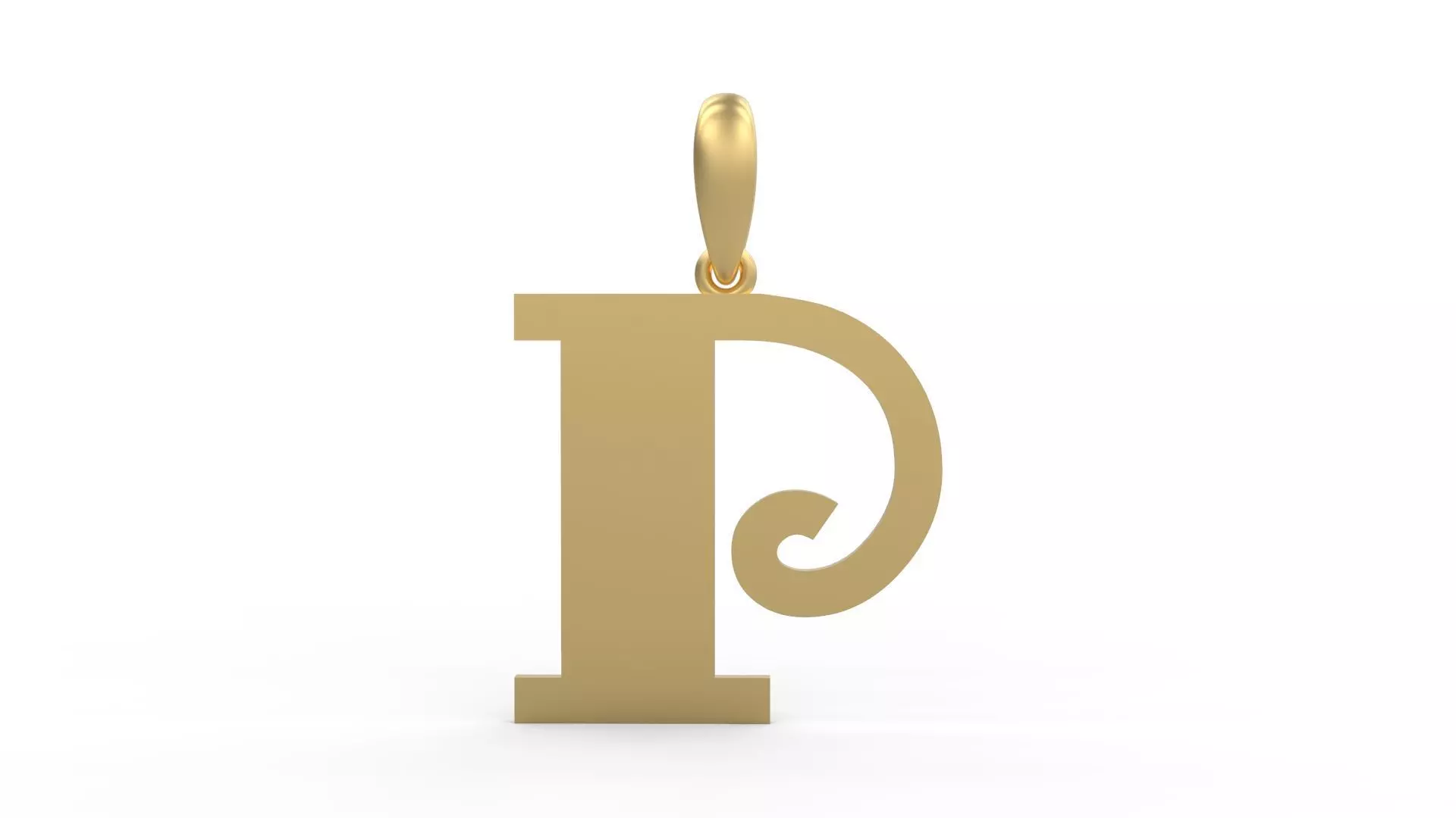 Initial Letters Pendant FansyPants P 3D print model_0