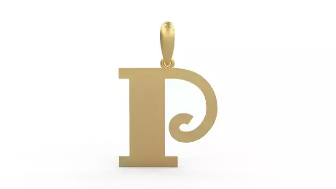 Initial Letters Pendant FansyPants P 3D print model