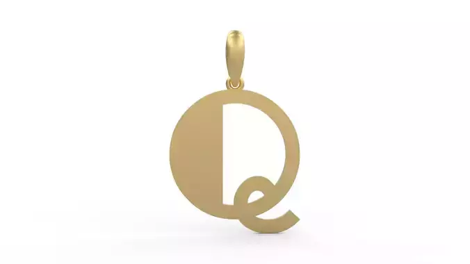 Initial Letters Pendant FansyPants Q 3D print model