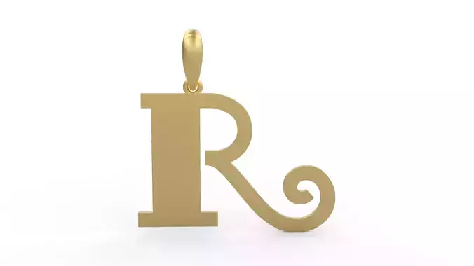 Initial Letters Pendant FansyPants R 3D print model