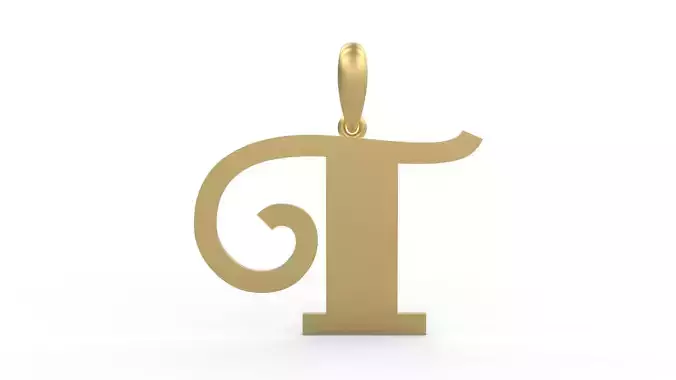 Initial Letters Pendant FansyPants T 3D print model