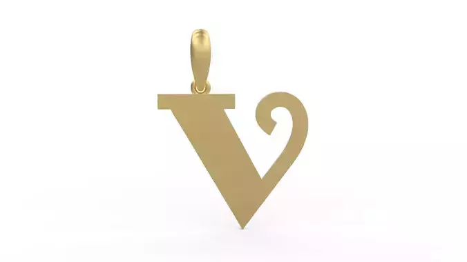 Initial Letters Pendant FansyPants V