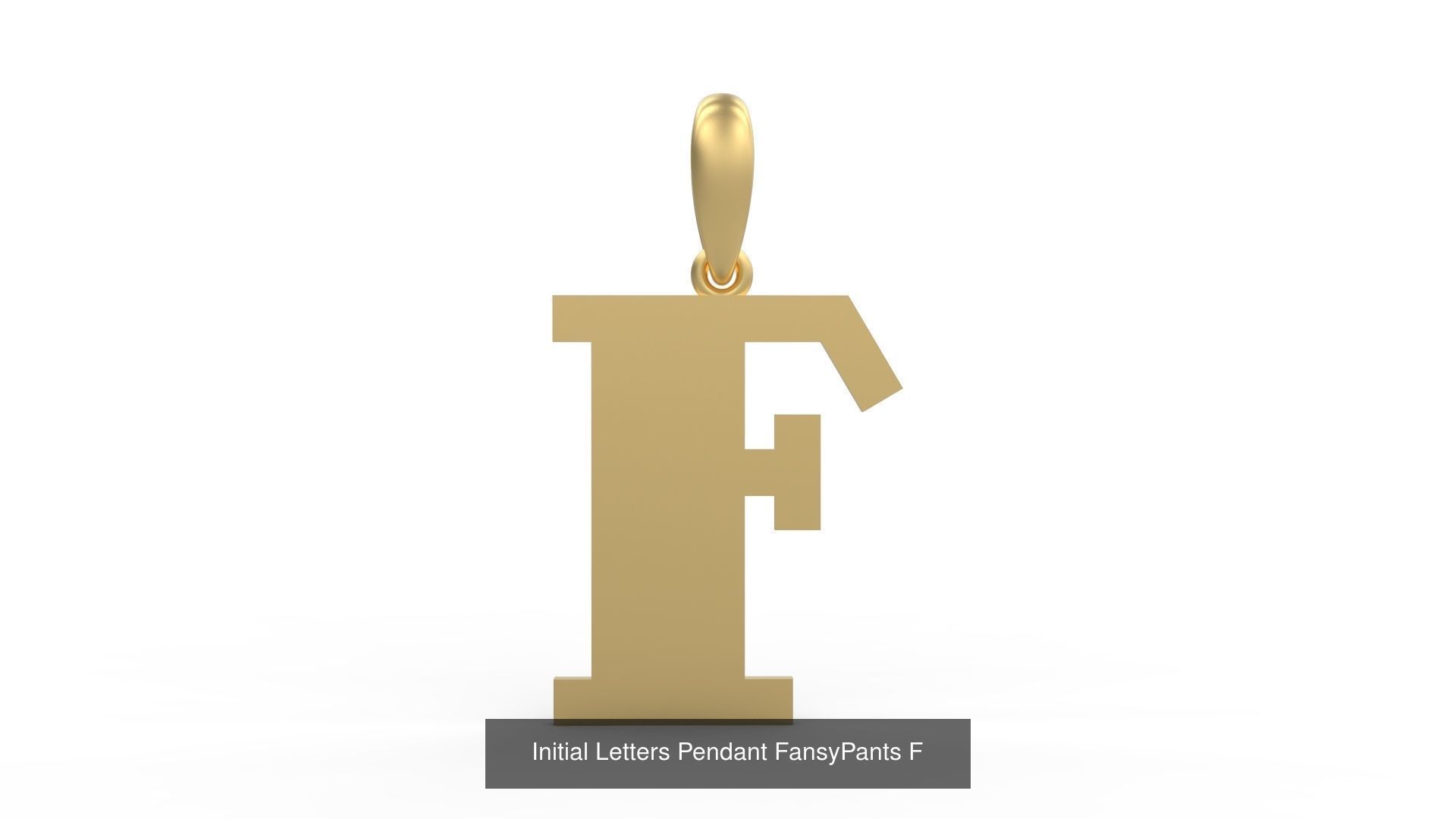 Initial Letters Pendant Alphabets FansyPants 3D Model Collection_8