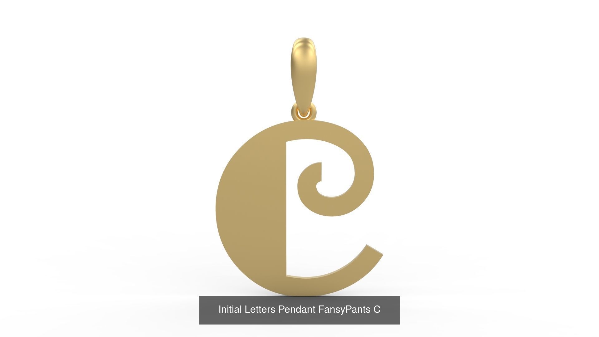 Initial Letters Pendant Alphabets FansyPants 3D Model Collection_5