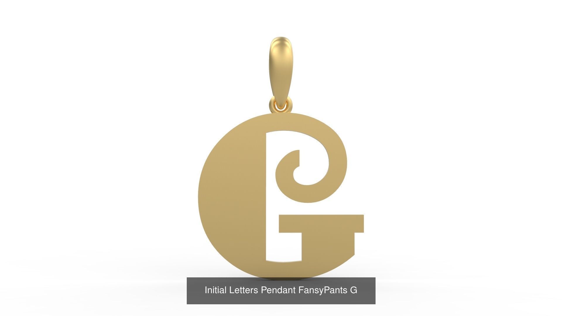 Initial Letters Pendant Alphabets FansyPants 3D Model Collection_9
