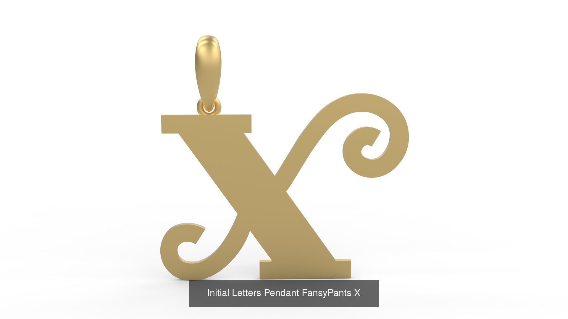 Initial Letters Pendant Alphabets FansyPants 3D Model Collection_26